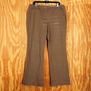 New York & Company Stretch Tall Trousers - khaki- Size 16 Tall